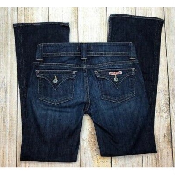 Hudson Jeans Denim - Hudson Bootcut Flap Pocket Dark Jeans